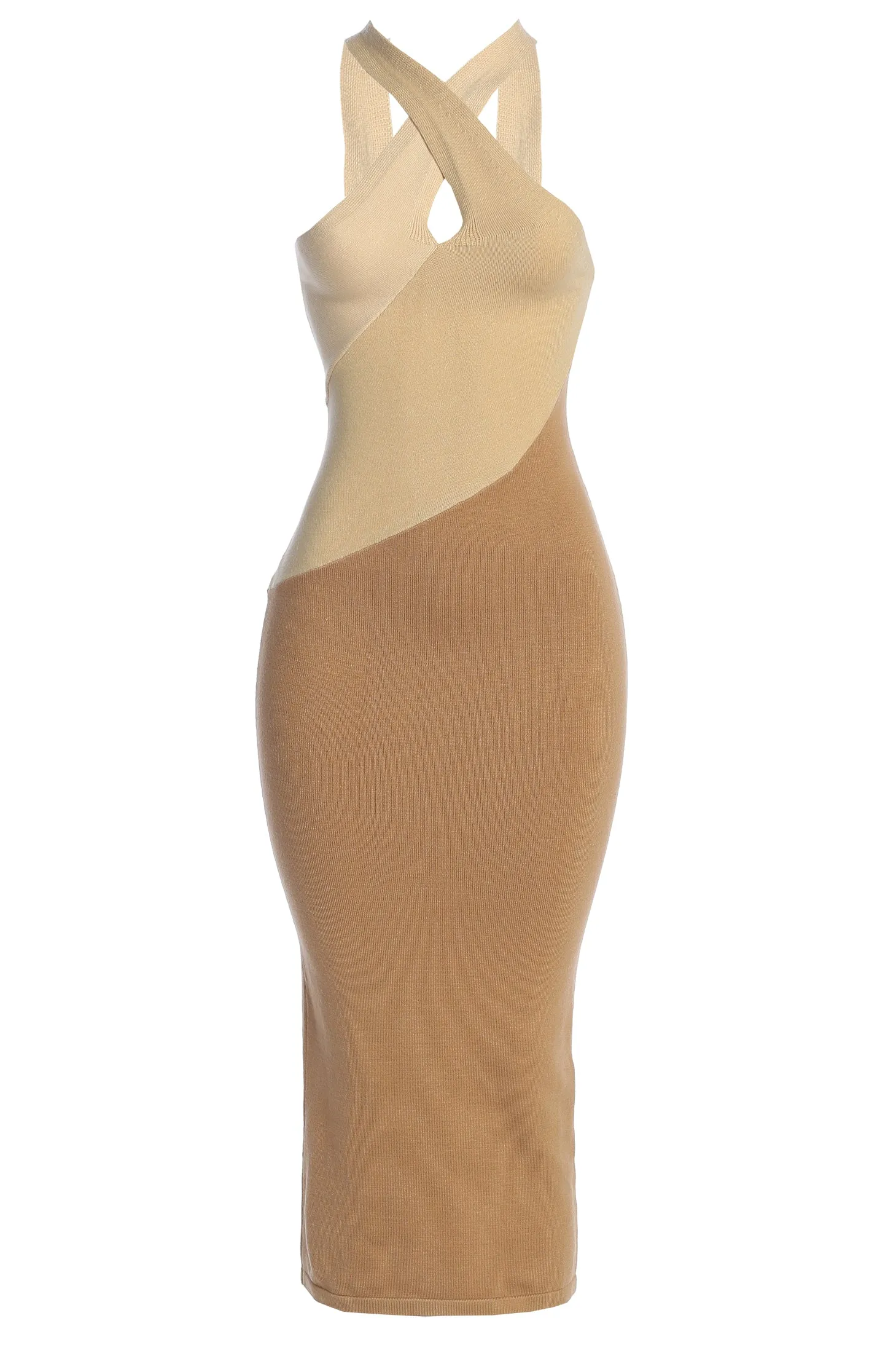 Beige Steph Halter Maxi Dress sold by JLUXLABEL product image thumbnail 3