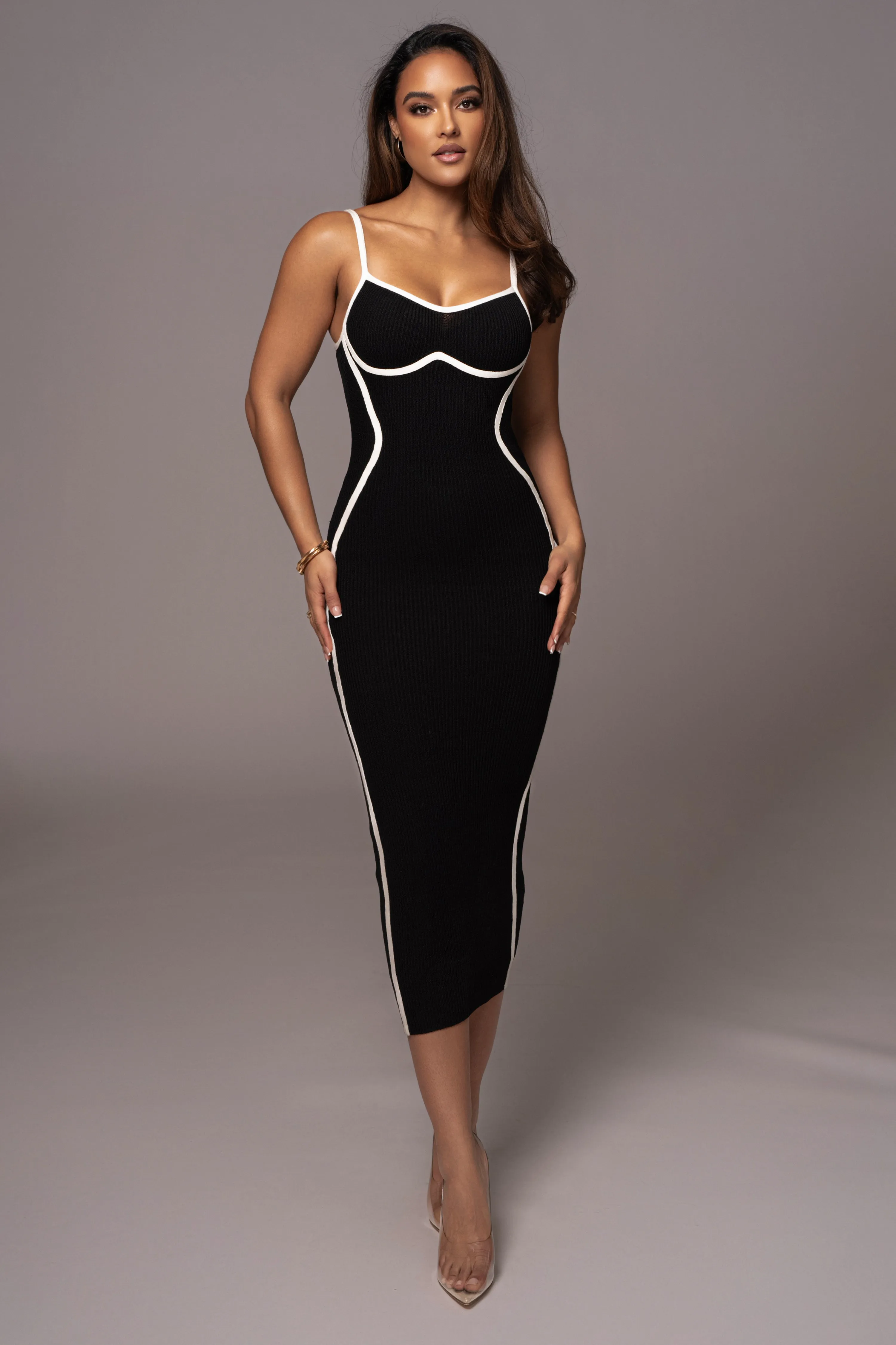 Black Model Citizen Knit Midi Dress sold by JLUXLABEL product image thumbnail 5