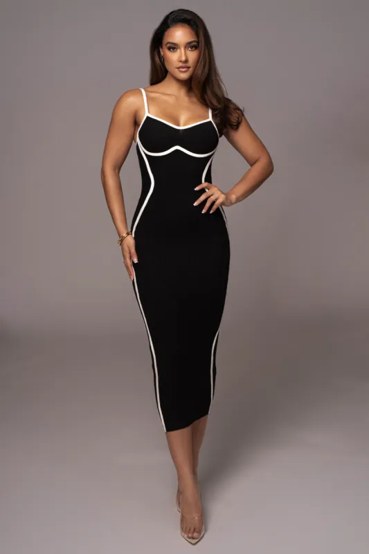 Black Model Citizen Knit Midi Dress sold by JLUXLABEL
