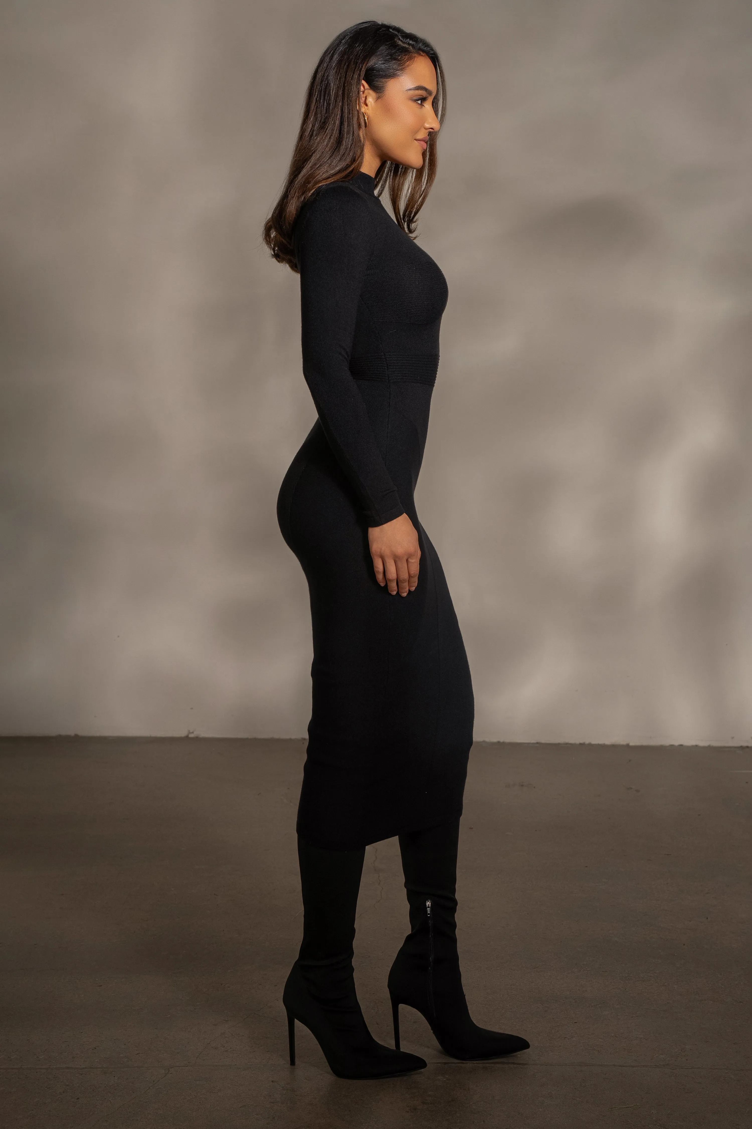 Black Dakotah Midi Dress sold by JLUXLABEL product image thumbnail 5