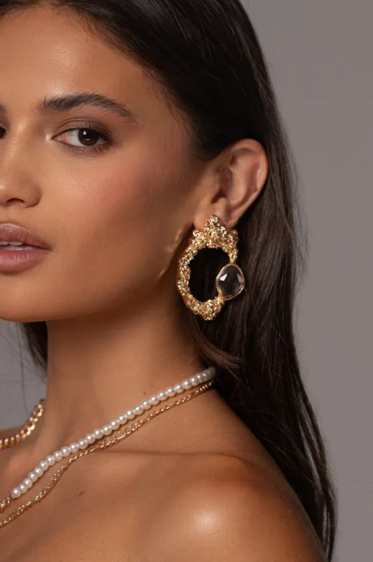 Gold Secret Shores Earrings sold by JLUXLABEL