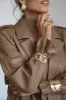 Gold Rena Hinge Bracelet sold by JLUXLABEL