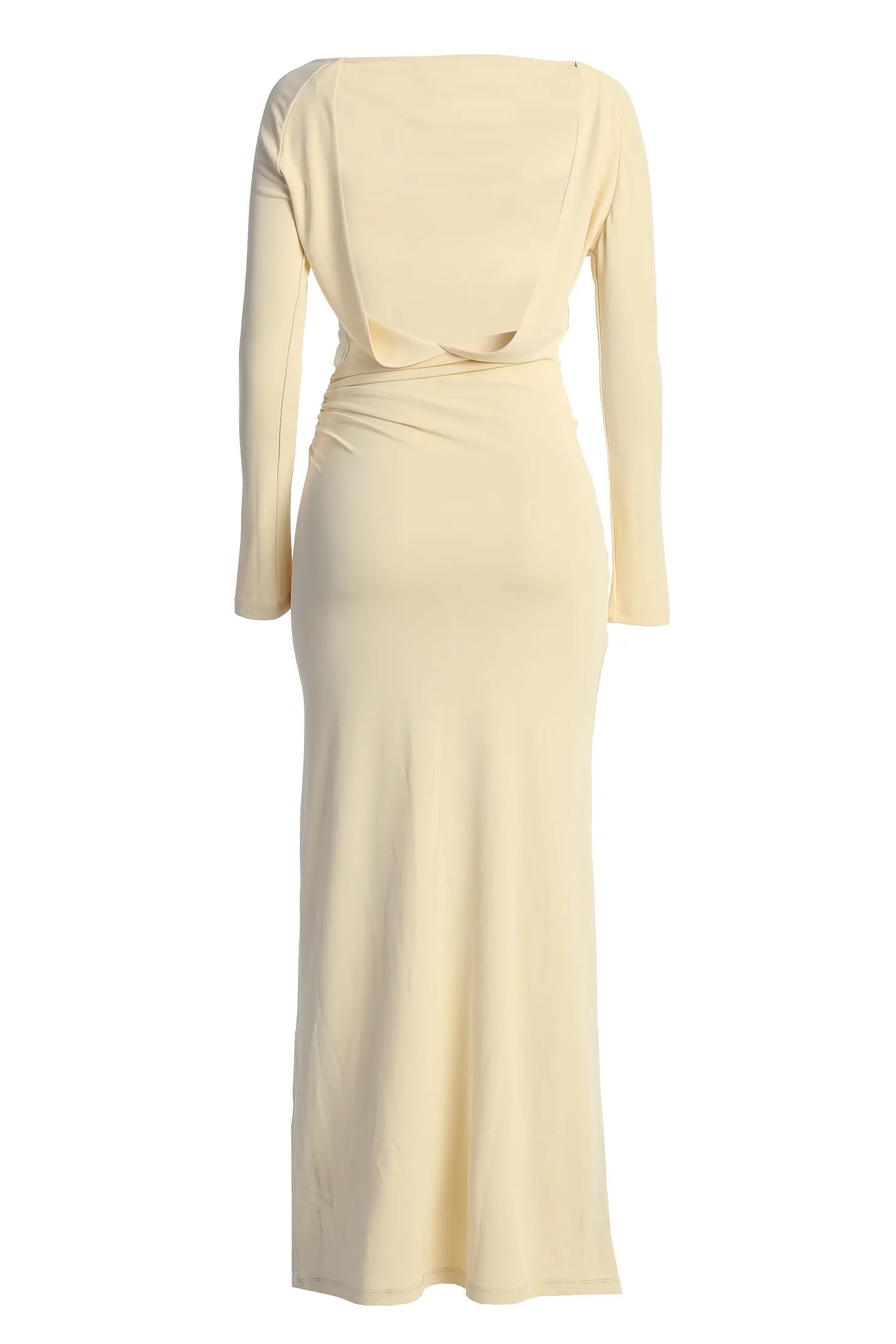Cream Kathleen Slit Maxi Dress sold by JLUXLABEL product image thumbnail 5