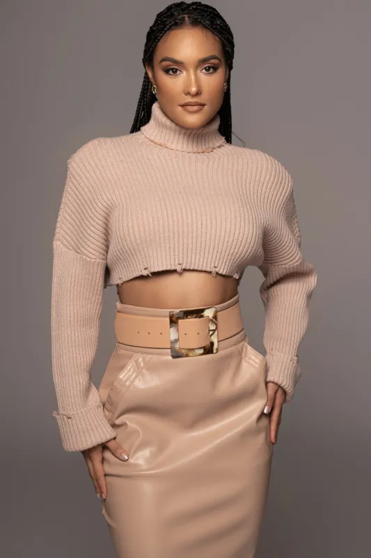 Tan Marilla Suede Belt sold by JLUXLABEL