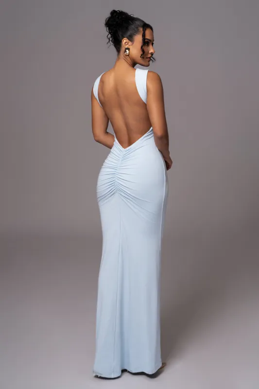 Blue JLUXBASIX FRONT AND CENTER MAXI DRESS sold by JLUXLABEL