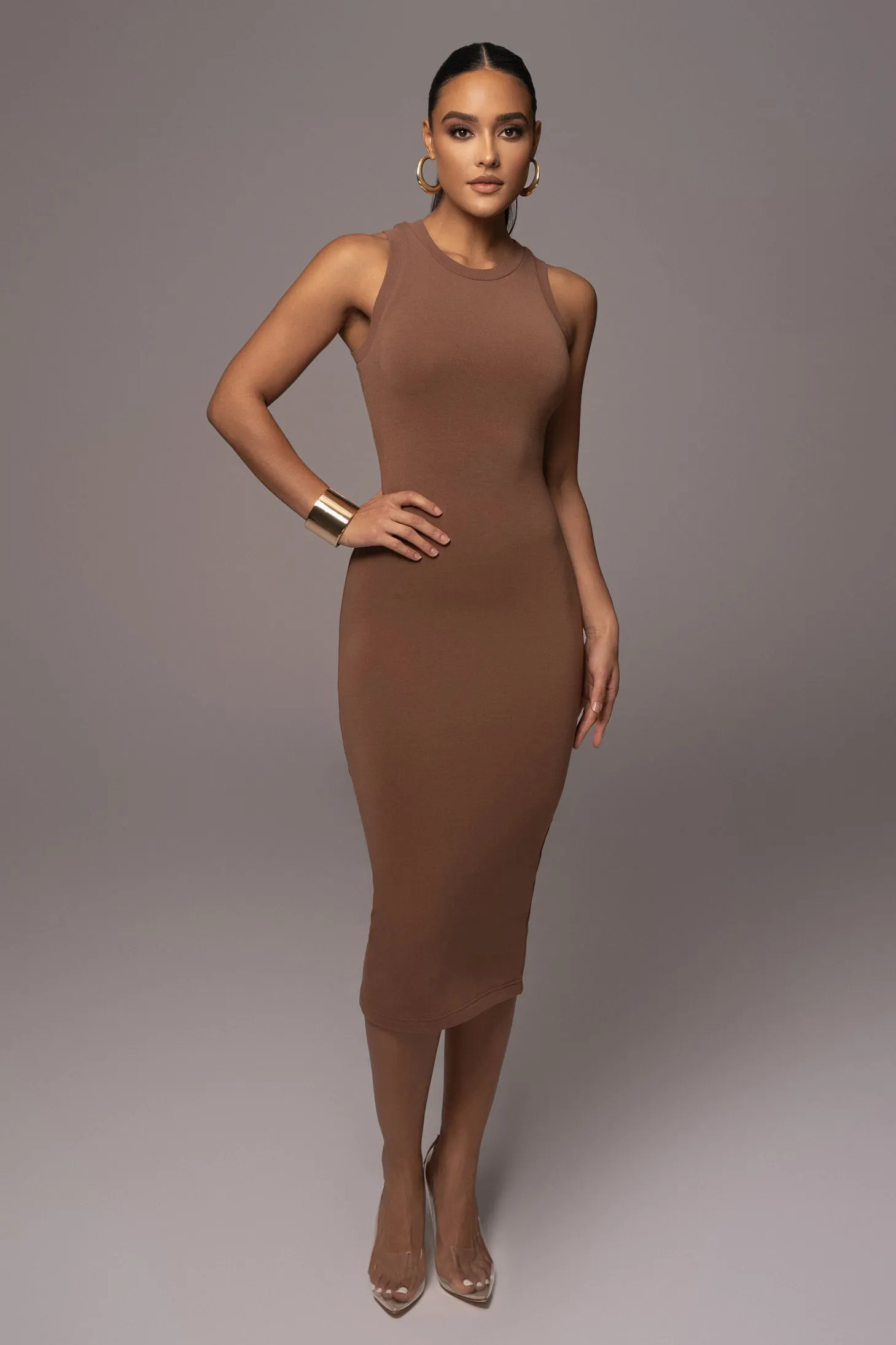 Pecan Jacqui Midi Dress sold by JLUXLABEL product image thumbnail 3