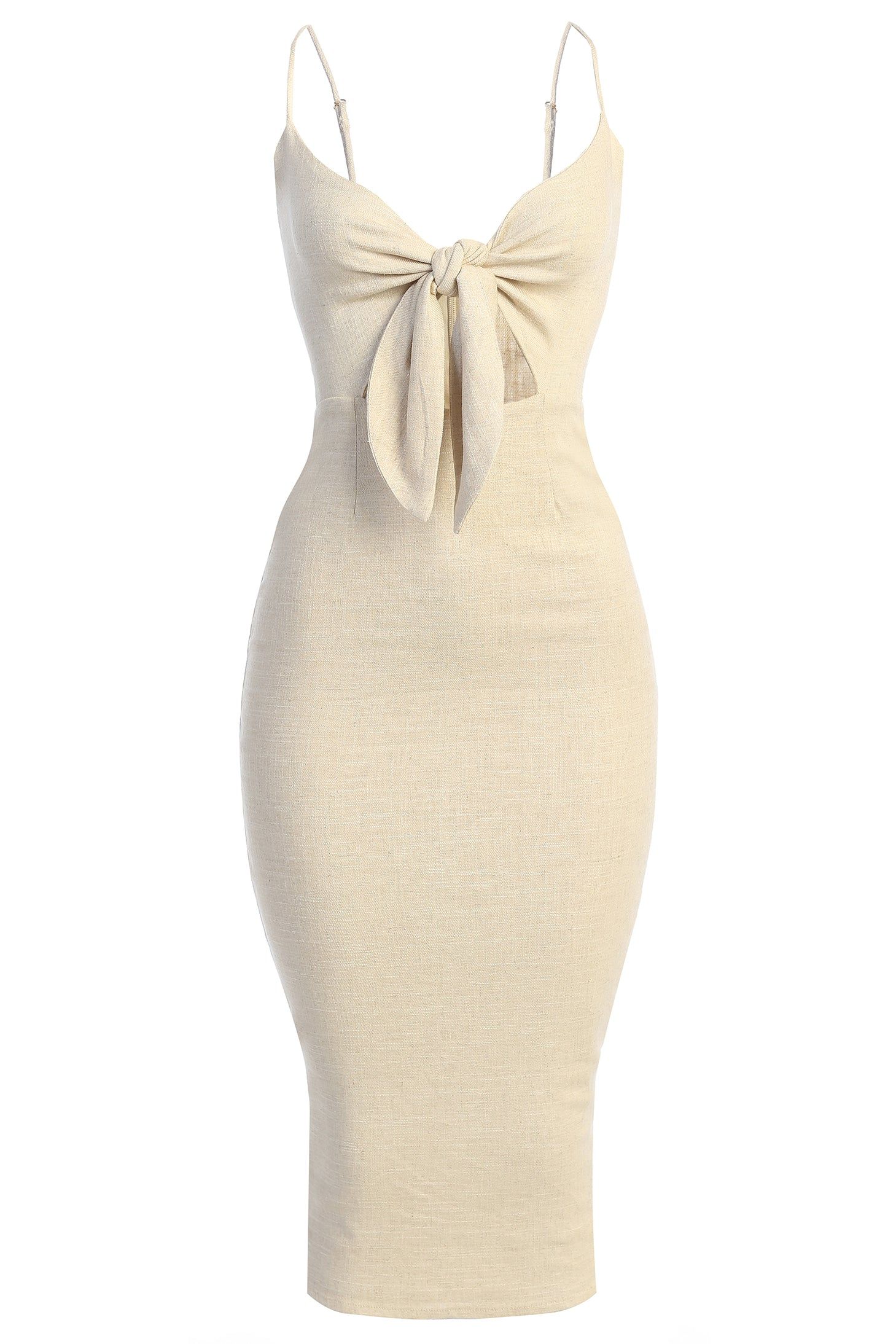 Natural Dolores Linen Dress sold by JLUXLABEL product image thumbnail 2