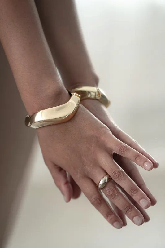 Gold Zane Hinge Bracelet sold by JLUXLABEL
