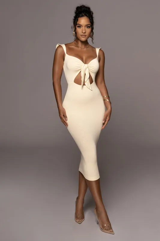 Buttercream Unica Front Tie Dress sold by JLUXLABEL