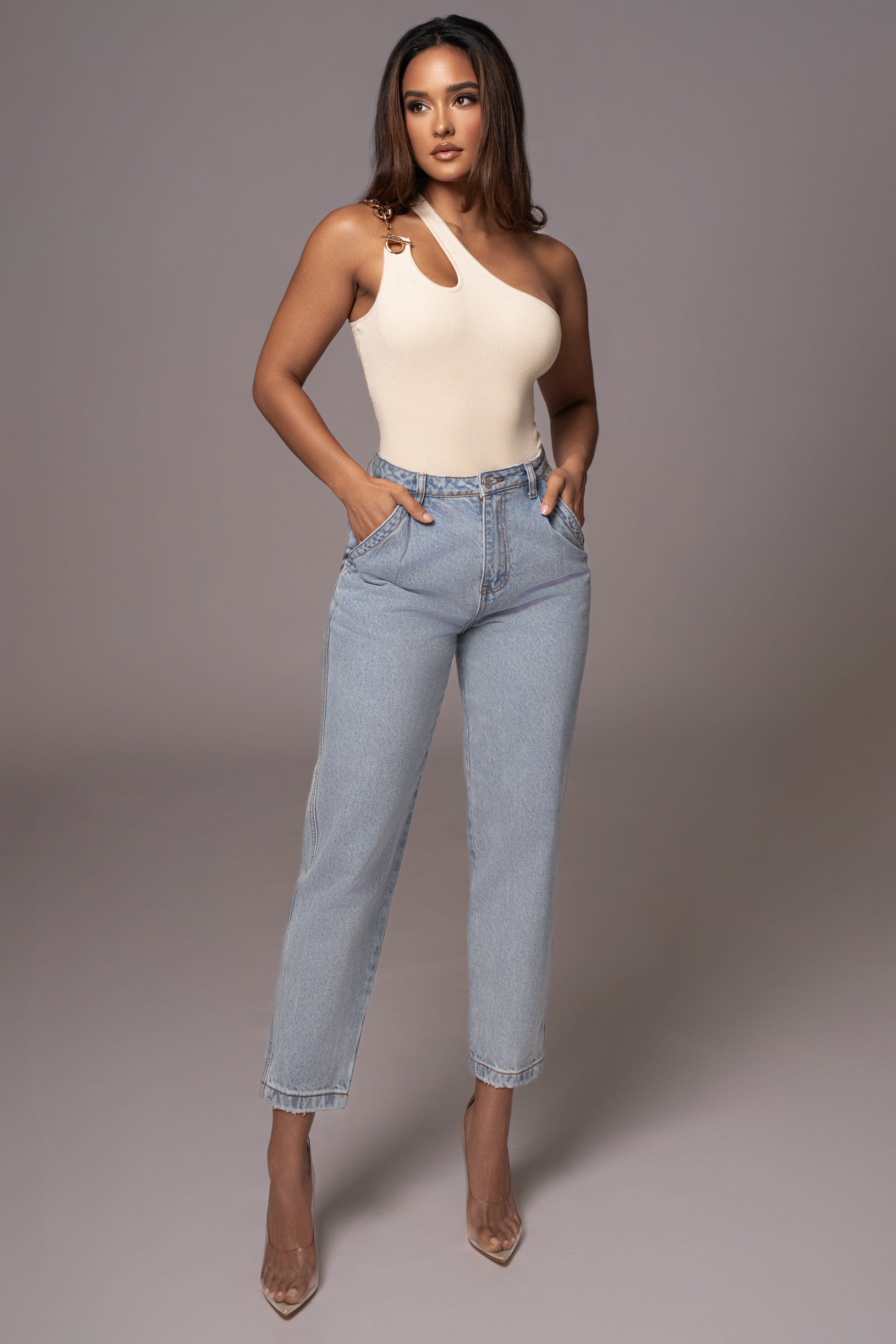 Cream Finer Things Keyhole Bodysuit sold by JLUXLABEL product image thumbnail 4