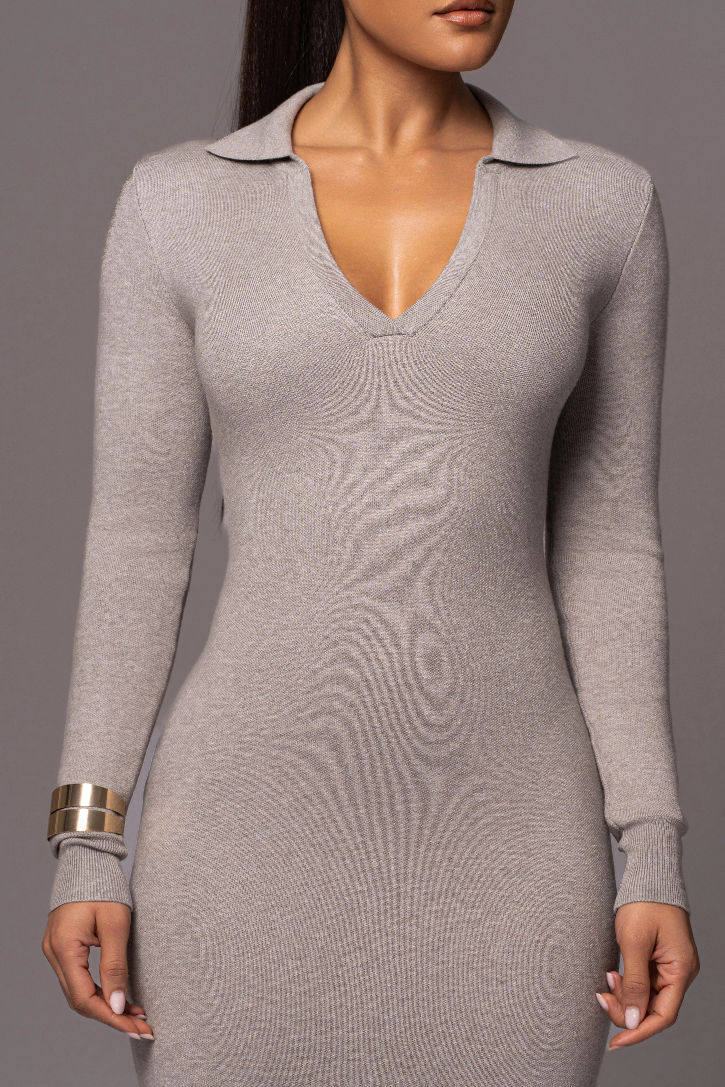 Grey Bellinda Collar Maxi Dress sold by JLUXLABEL product image thumbnail 2