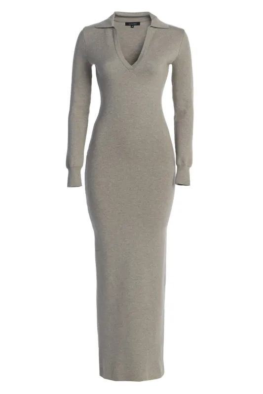 Grey Bellinda Collar Maxi Dress sold by JLUXLABEL