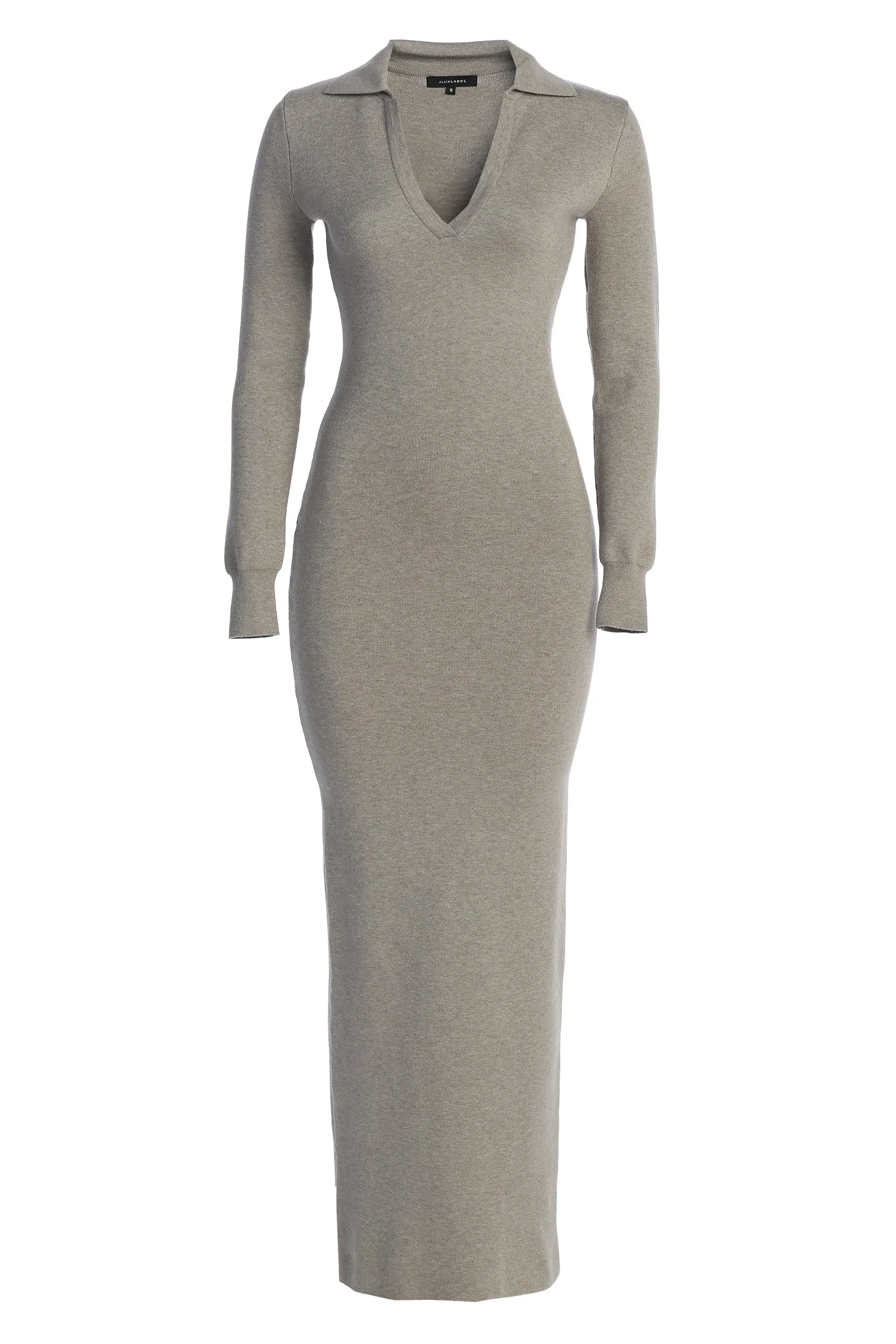 Grey Bellinda Collar Maxi Dress sold by JLUXLABEL