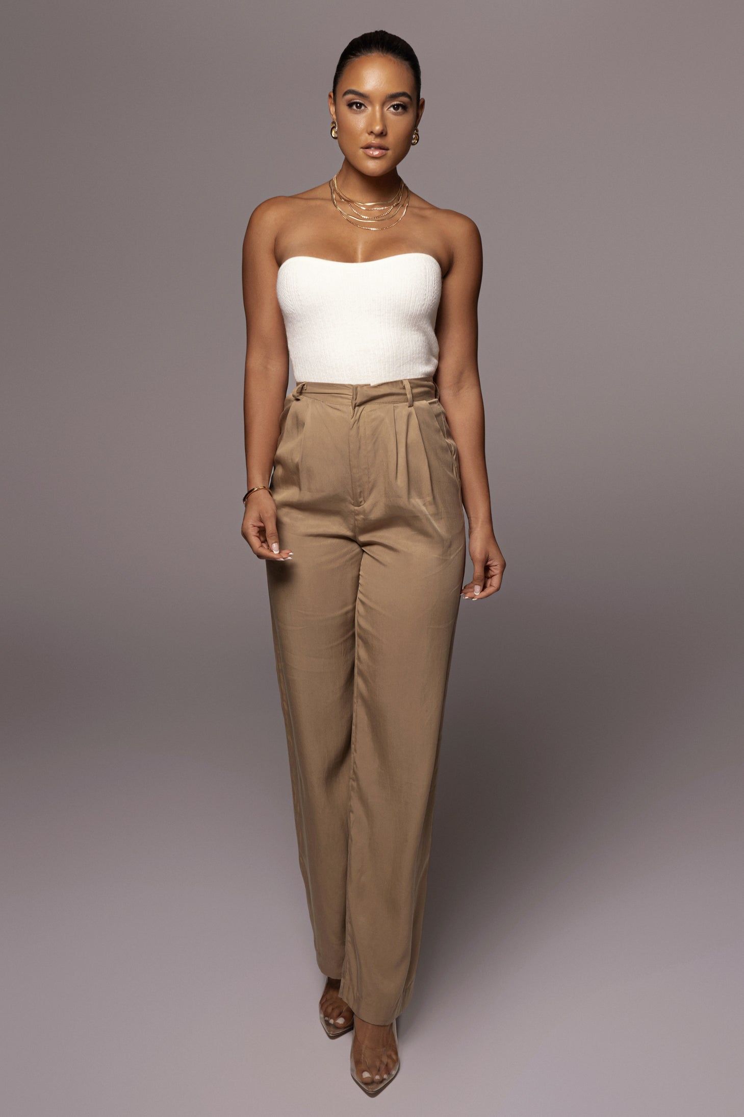 Beige Aitana Trousers sold by JLUXLABEL product image thumbnail 5