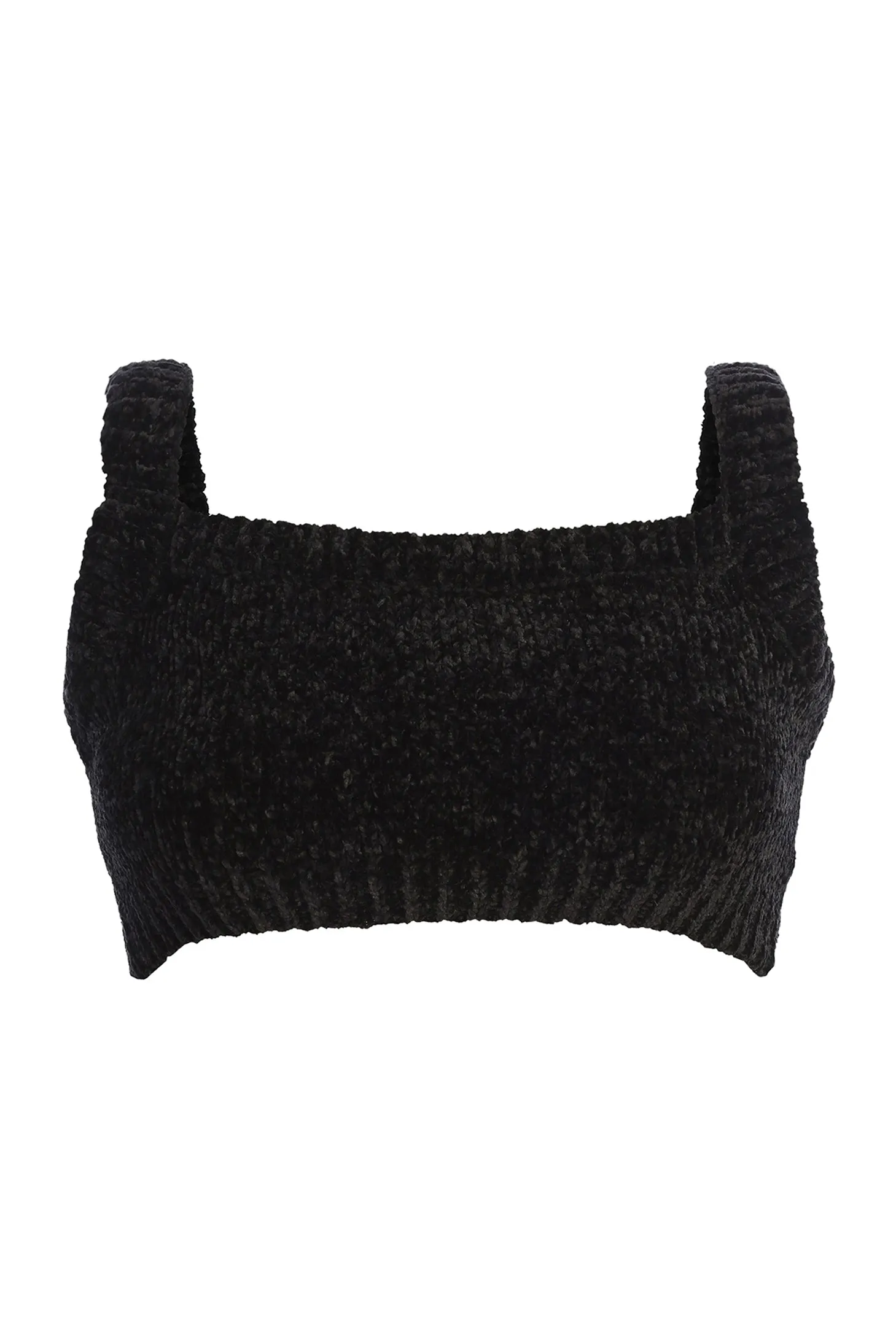 Black Gemma Crop Chenille Top sold by JLUXLABEL product image thumbnail 5