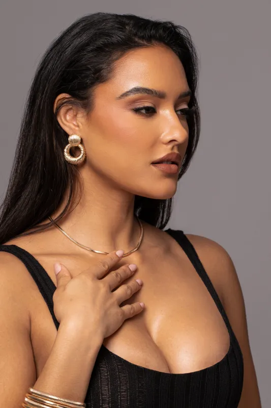 Gold Pilar Earrings sold by JLUXLABEL