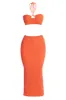 Orange Lana Smocked Skirt Set sold by JLUXLABEL