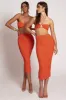 Orange Lana Smocked Skirt Set sold by JLUXLABEL