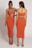 Orange Lana Smocked Skirt Set sold by JLUXLABEL