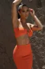 Orange Lana Smocked Skirt Set sold by JLUXLABEL