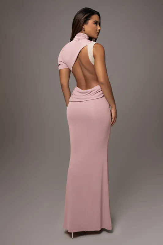 Mauve Adelene Off The Shoulder Maxi Dress sold by JLUXLABEL