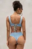 Denim/White Deana Ribbed Bodysuit sold by JLUXLABEL