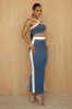 Navy Heartbreaker Two-Piece Skirt Set sold by JLUXLABEL
