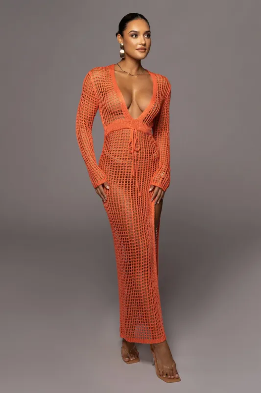 Coral Tropical Love Maxi Dress sold by JLUXLABEL