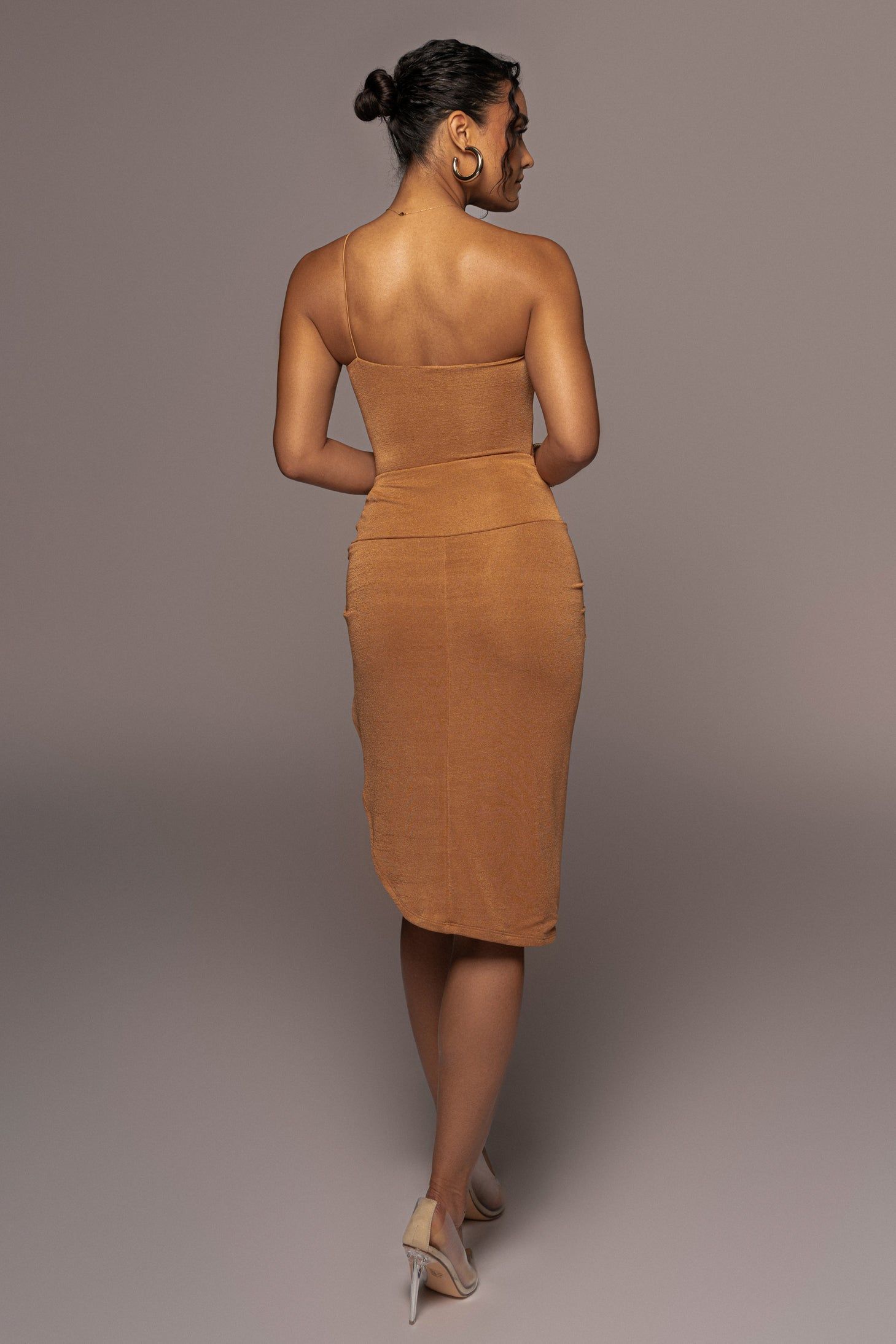 Pecan New Flame Slinky Skirt Set sold by JLUXLABEL product image thumbnail 9
