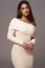 Cream Olivea Knit Maxi Dress sold by JLUXLABEL