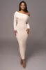 Cream Olivea Knit Maxi Dress sold by JLUXLABEL