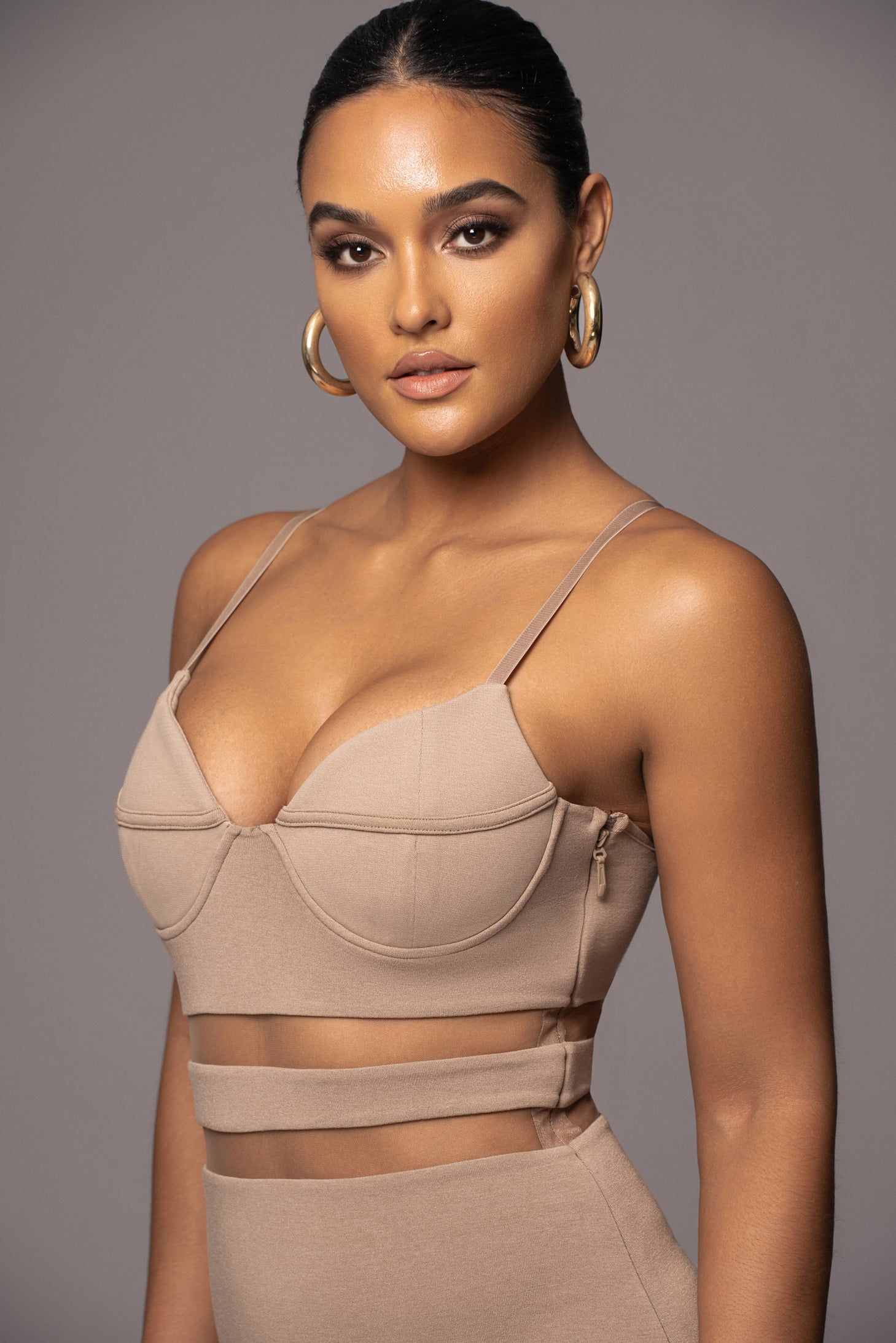 Beige Alysiha Midi Dress sold by JLUXLABEL product image thumbnail 5