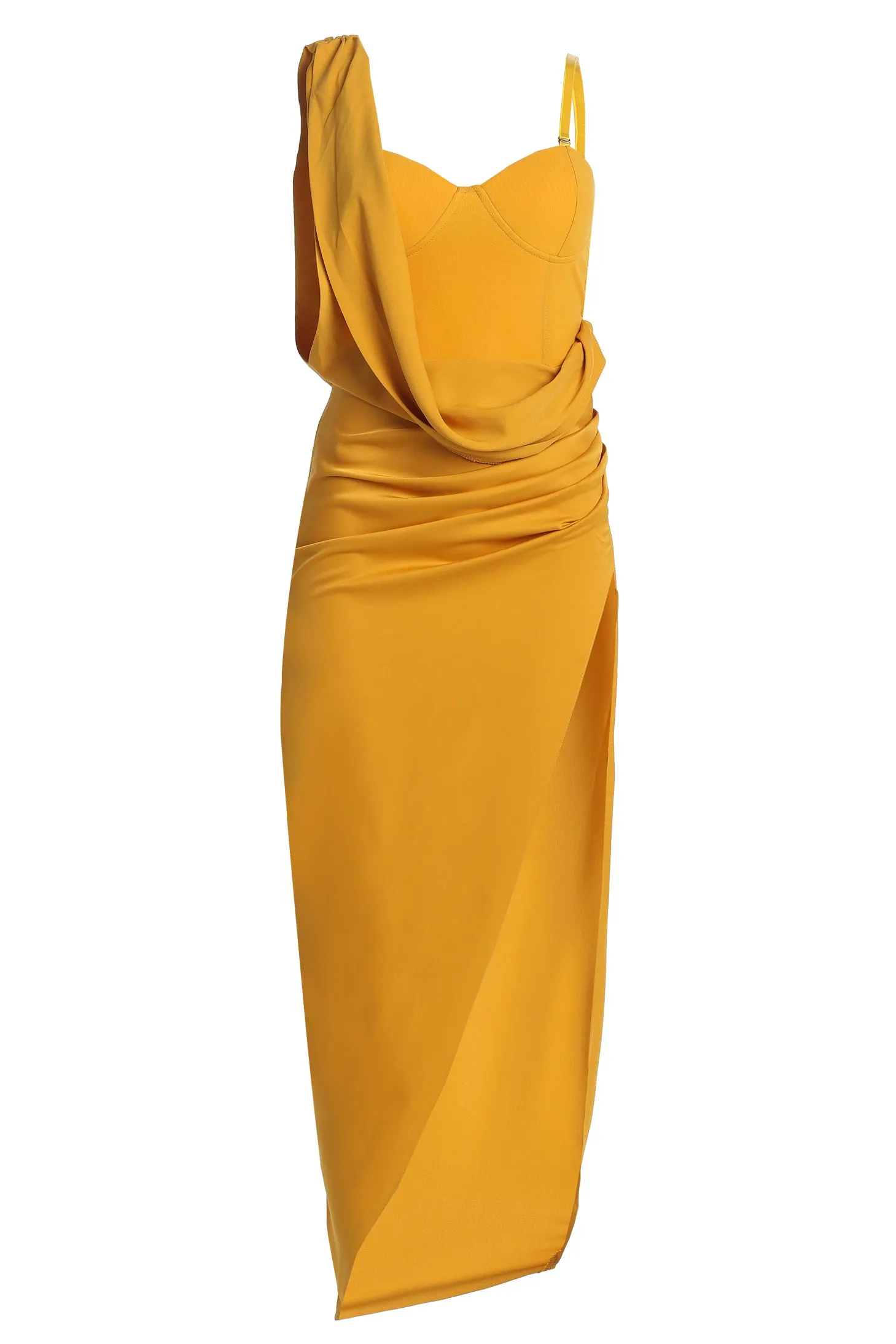 Yellow KRISTIANA SLIT DRESS sold by JLUXLABEL product image thumbnail 2