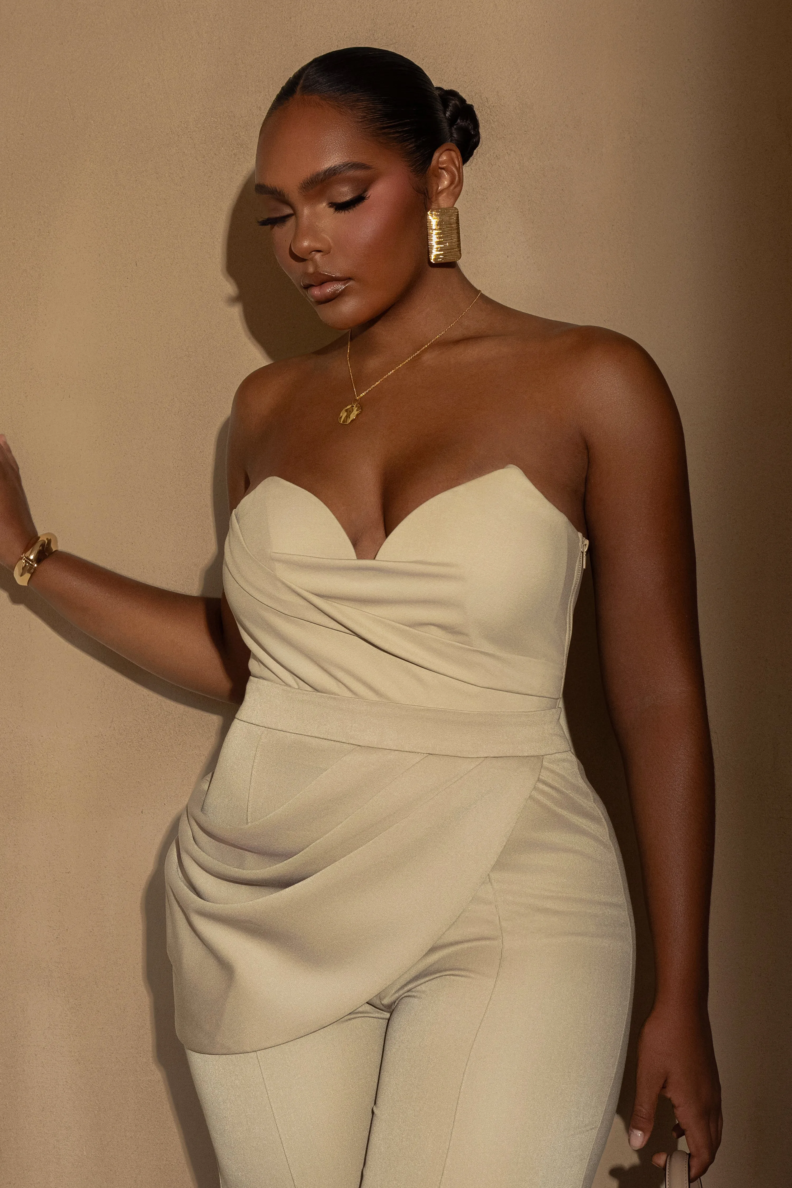 Beige Falling For You Corset sold by JLUXLABEL