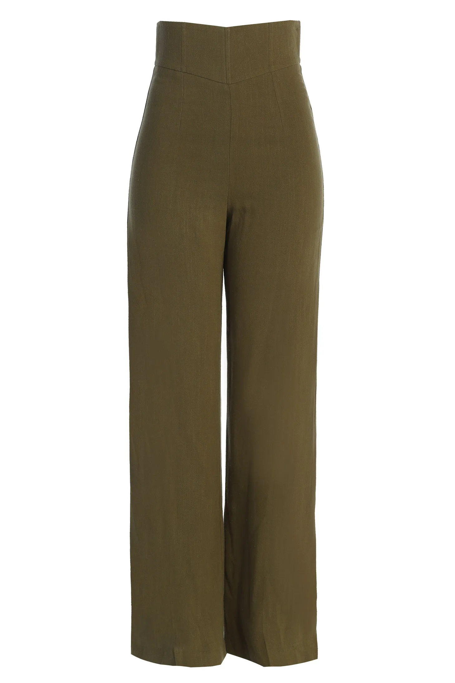 Olive Explorer Linen Pants sold by JLUXLABEL