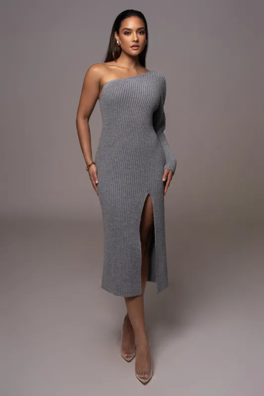 Grey Long Knit Sweater Dress sold by JLUXLABEL