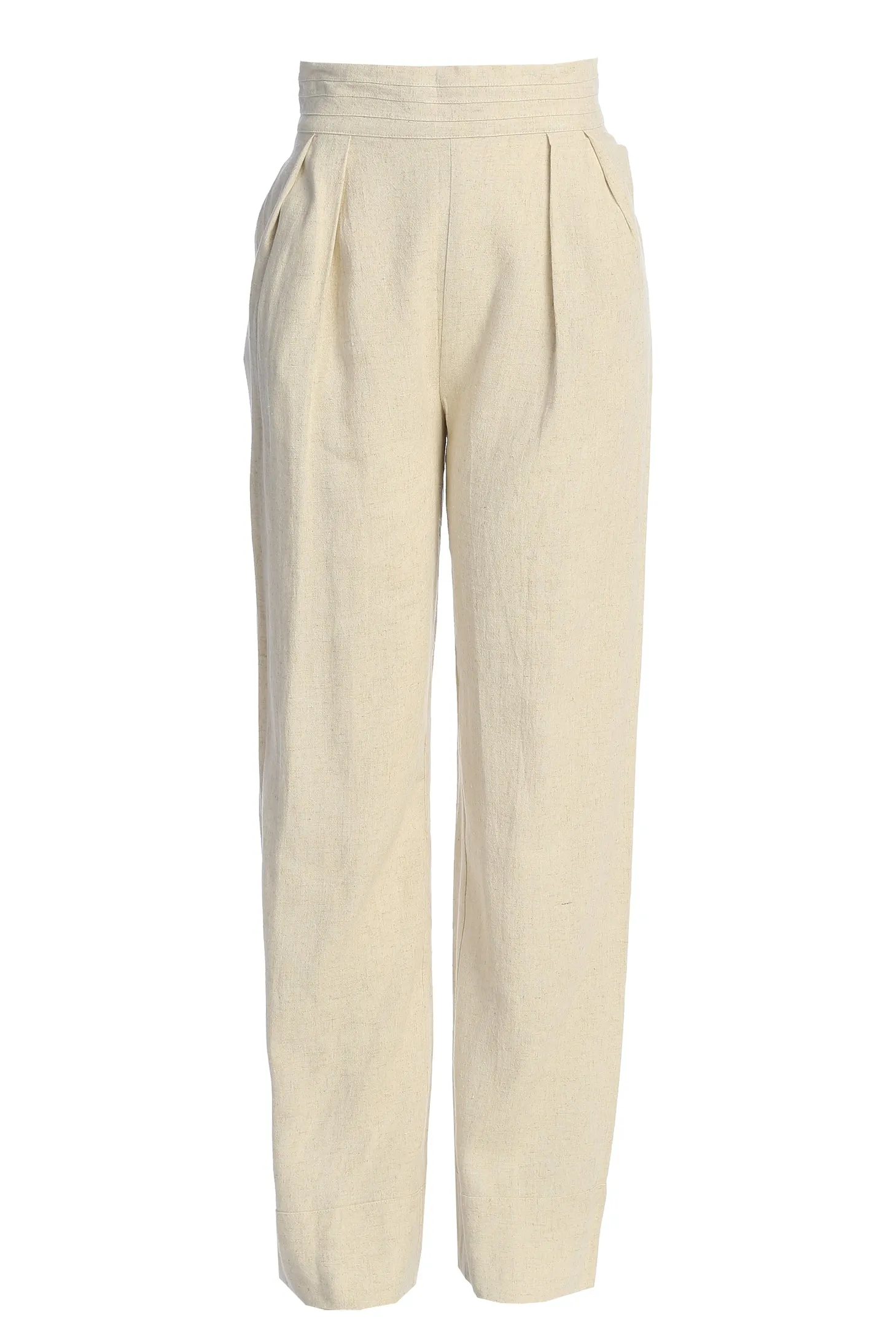 Natural Villa Views Linen Trousers sold by JLUXLABEL product image thumbnail 3