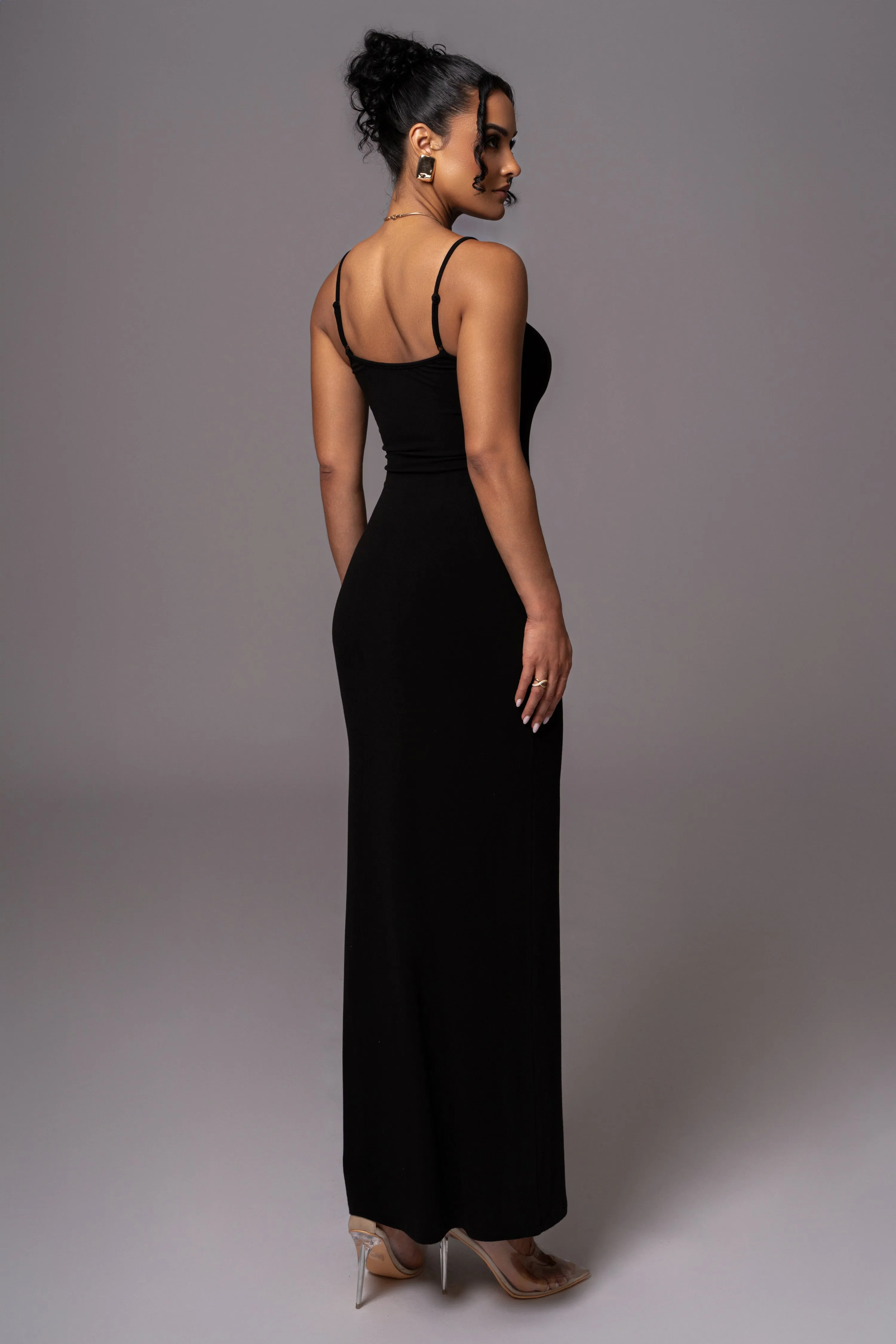 Black Smooth Simplicity Maxi Dress sold by JLUXLABEL product image thumbnail 2