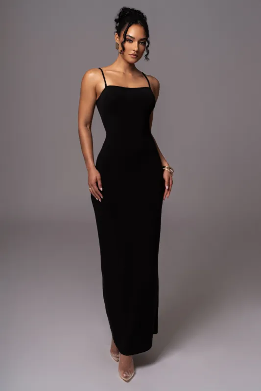 Black Smooth Simplicity Maxi Dress made by JLUXLABEL
