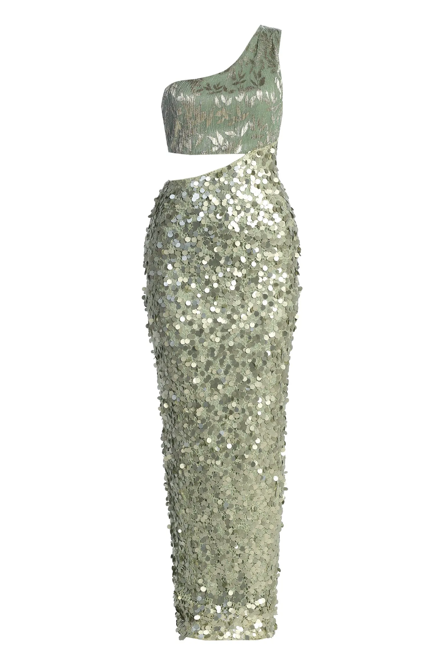 Sage Abbie One Shoulder Maxi Dress sold by JLUXLABEL product image thumbnail 2