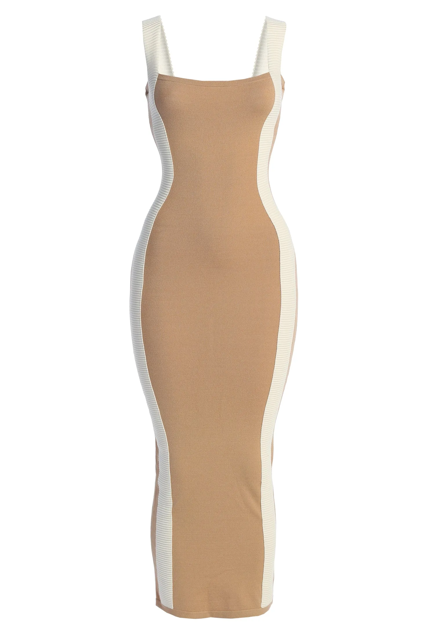 Beige Donna Knit Midi Dress sold by JLUXLABEL product image thumbnail 3