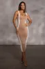 Beige Donna Knit Midi Dress sold by JLUXLABEL
