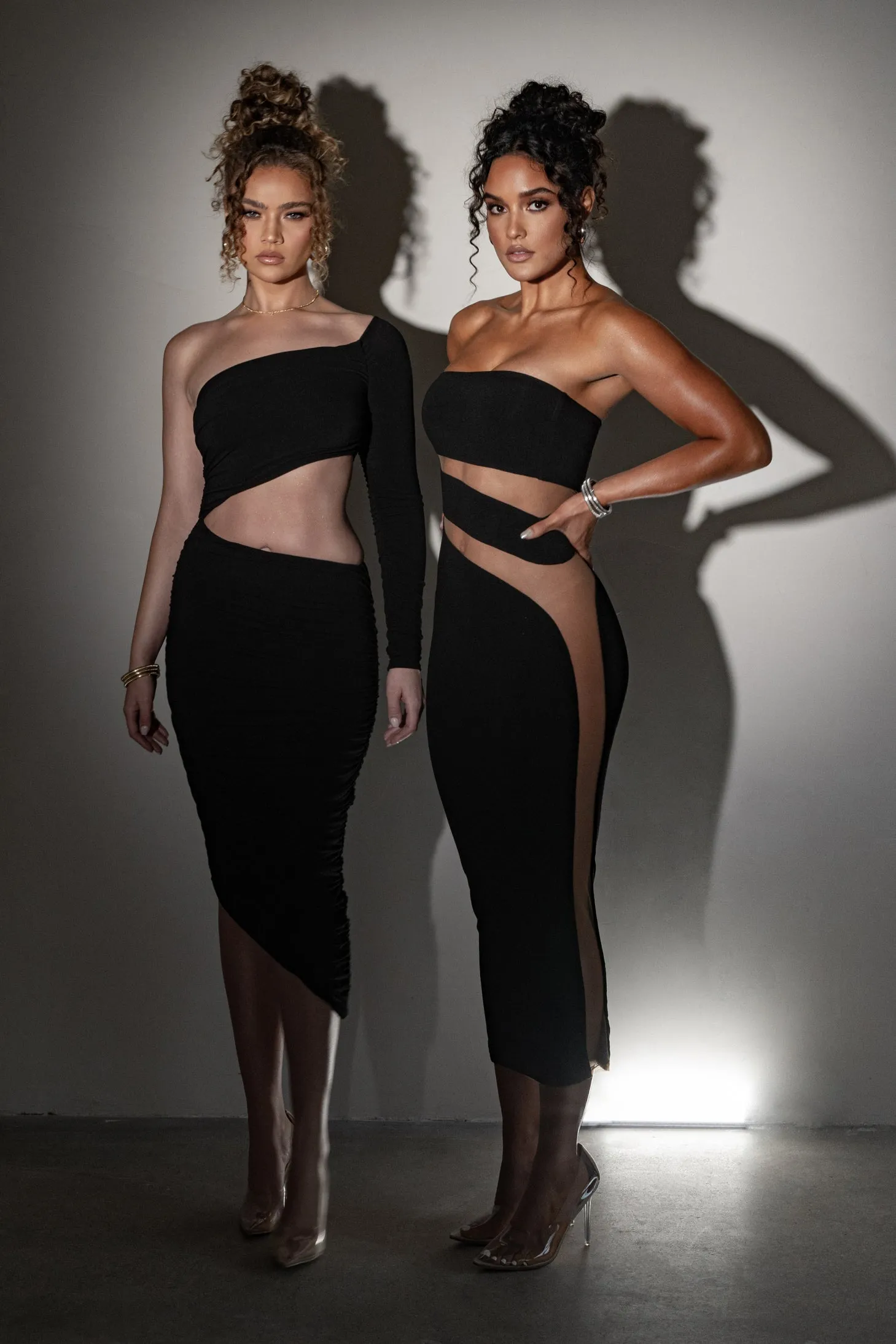 Black Unpredictable Midi Dress sold by JLUXLABEL product image thumbnail 4