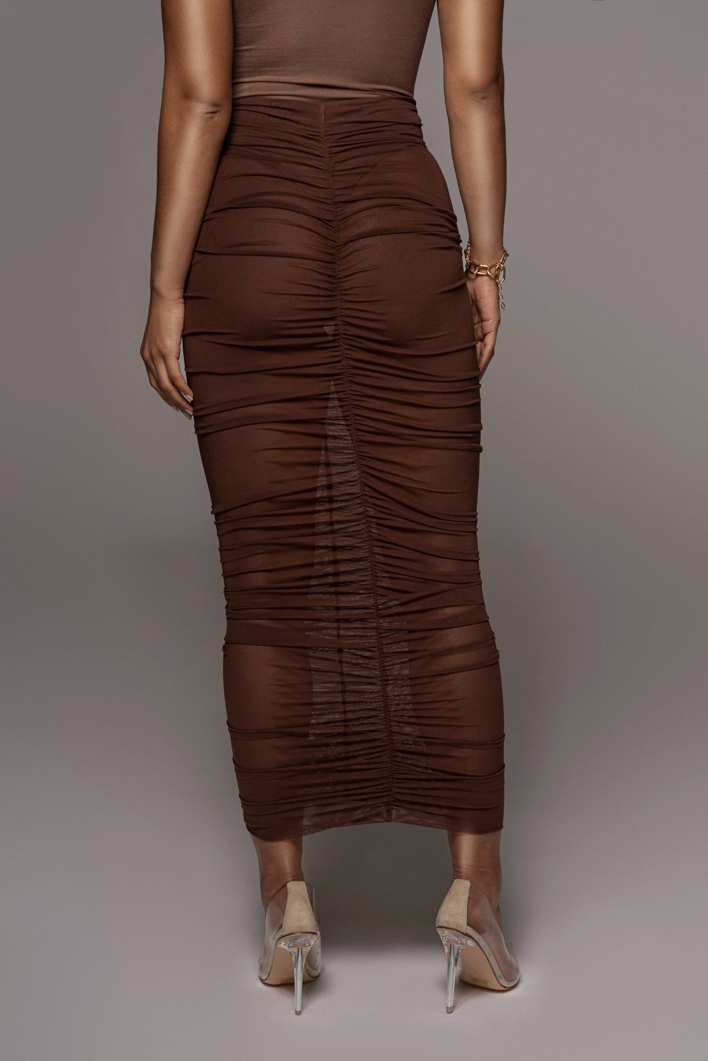Coco Mesh Ruched Cover Up Skirt sold by JLUXLABEL product image thumbnail 9