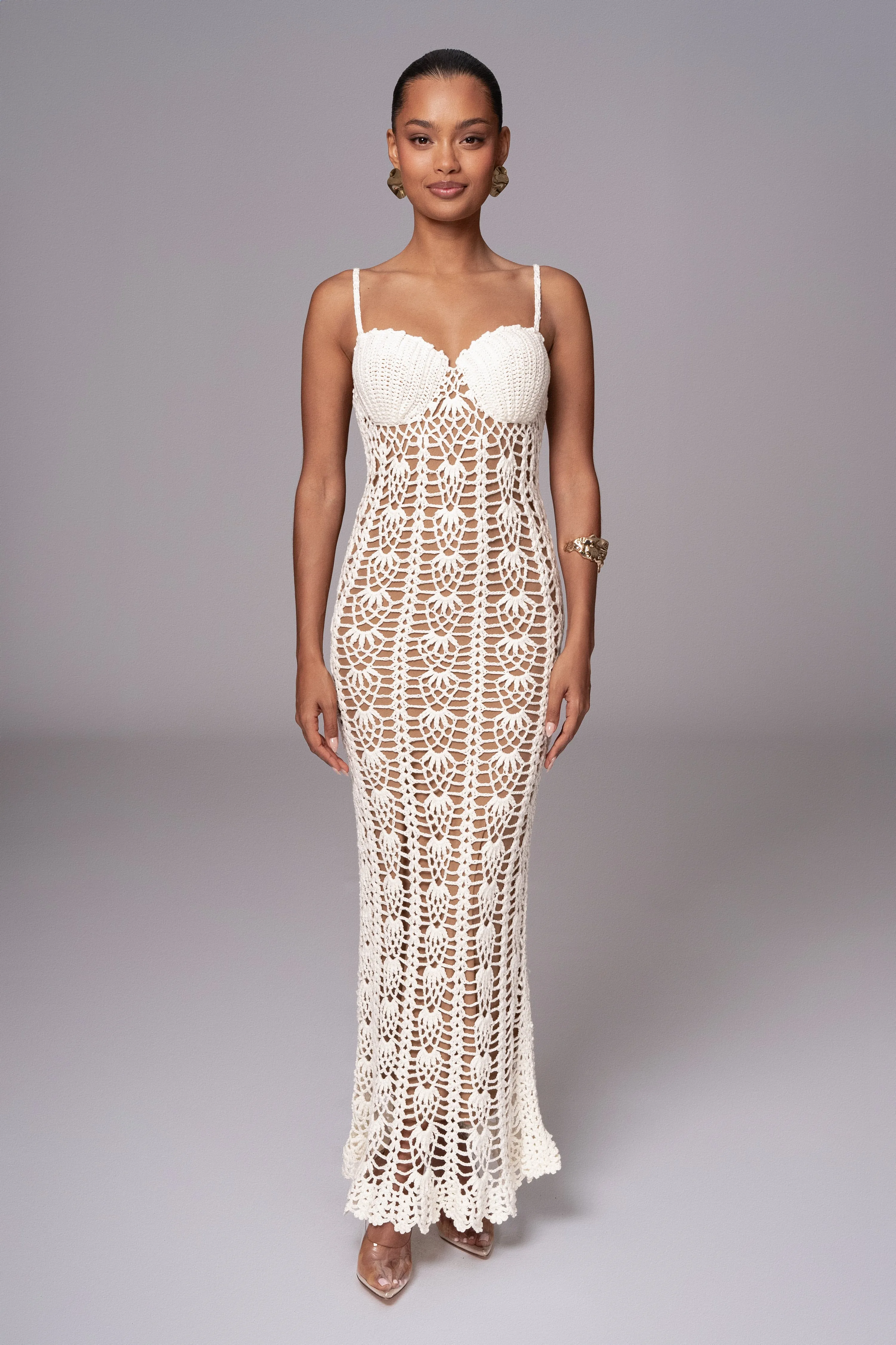 Ivory Odyssey Maxi Dress sold by JLUXLABEL