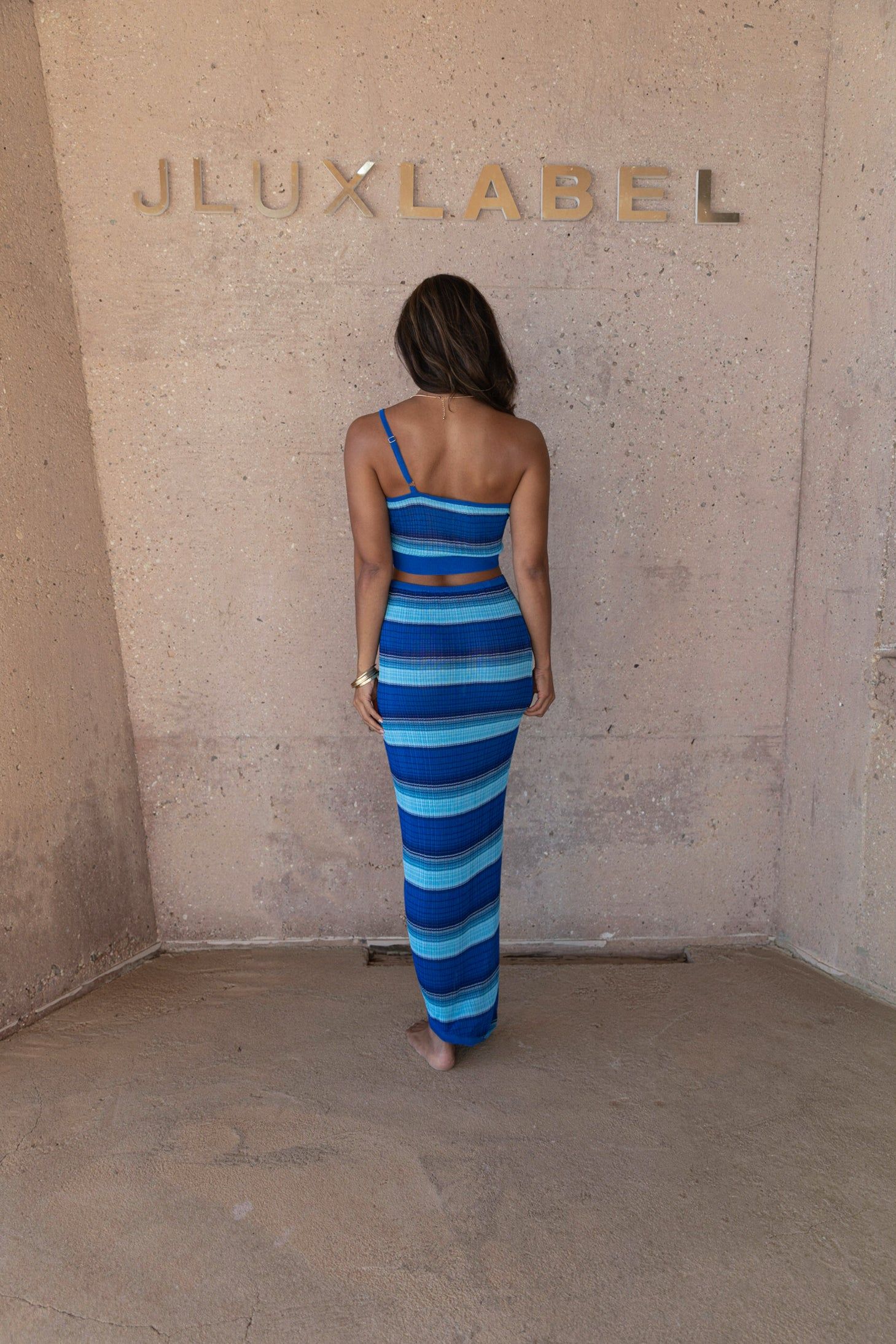 Blue Acting Out Midi Skirt sold by JLUXLABEL product image thumbnail 10