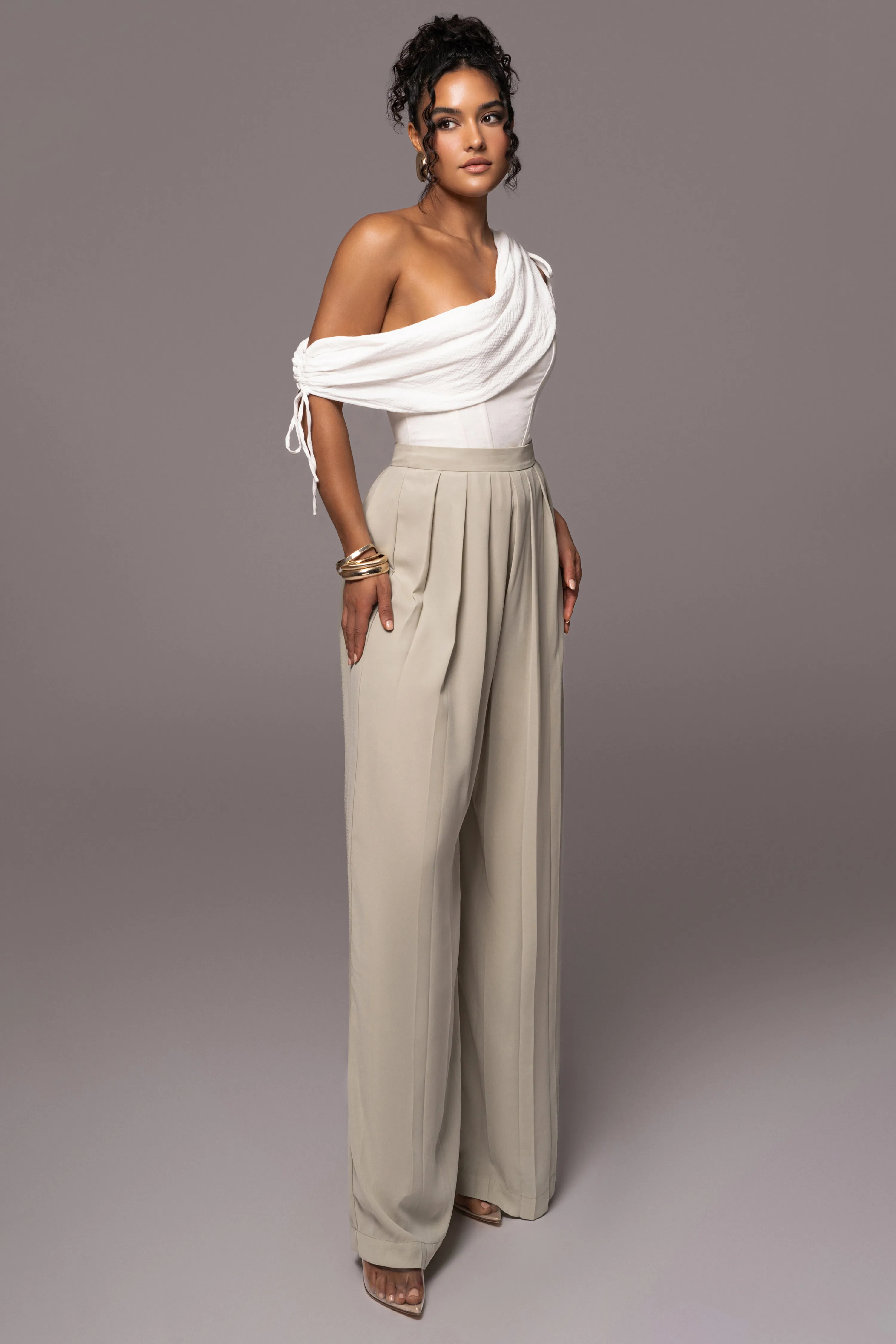 Sage Josette Wide-Leg Pleated Pants sold by JLUXLABEL product image thumbnail 4
