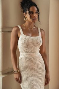 Ivory Bare It All Skirt Set sold by JLUXLABEL