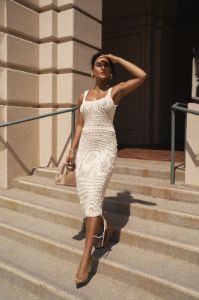 Ivory Bare It All Skirt Set sold by JLUXLABEL
