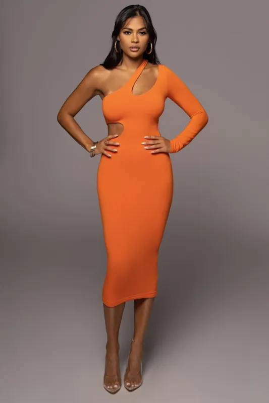 Orange By My Side Cutout Dress sold by JLUXLABEL